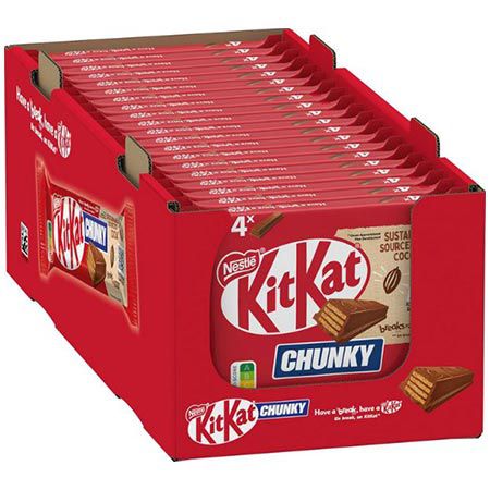 🍫 20 x 4er Pack Nestlé KitKat Chunky für 34€ (statt 56€)