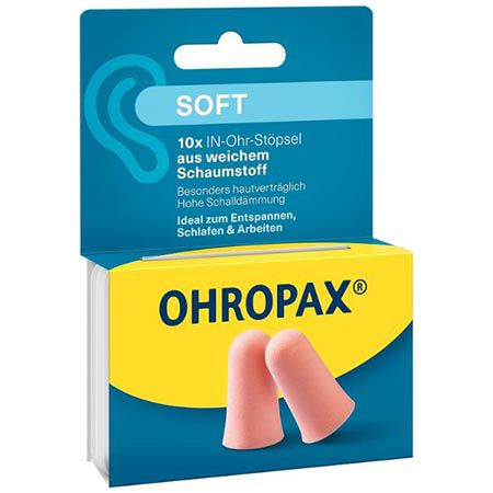 👂🏻 10er Pack Ohropax Soft Ohrstöpsel, Schalldämmwert SNR 31dB ab 2,87€ (statt 6€)