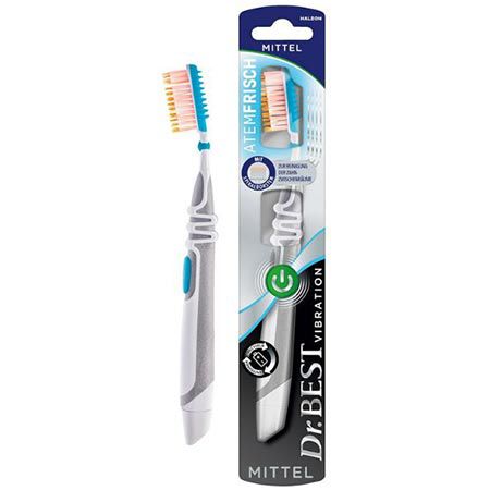 🪥 Dr.BEST Vibration Atemfrisch Zahnbürste, Mittel ab 4,32€ (statt 6€)