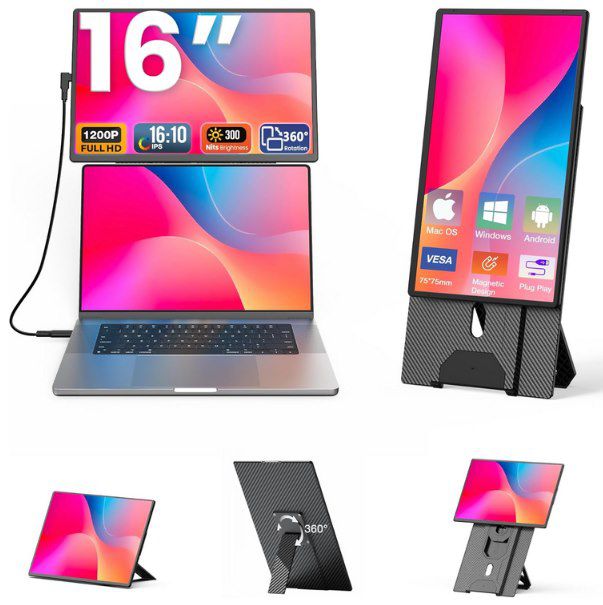 Kwumsy 16 Zoll 1200p Bildschirm Erweiterung für 84,99€ (statt 170€)