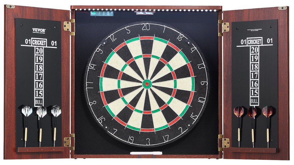 🎯 VEVOR Doppeltür Dartschrank mit LEDs für 55,99€ (statt 63€)