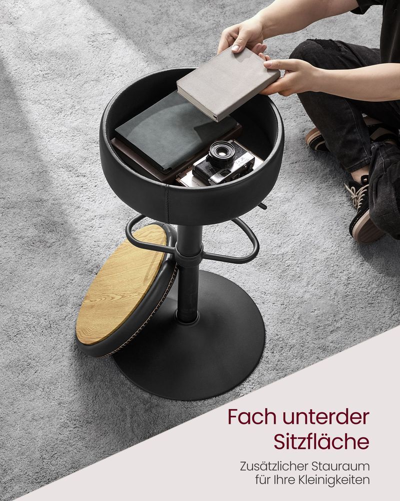 🍷 VASAGLE EKHO drehbarer Barhocker mit Stauraum für 43,99€ (statt 51€)