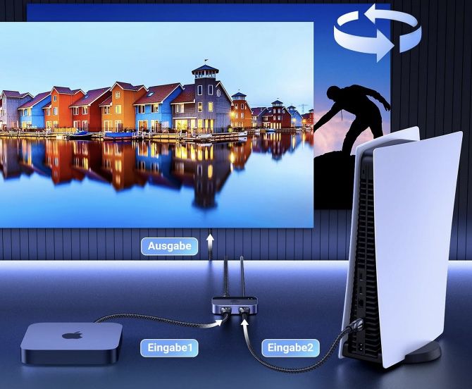 UGREEN HDMI Switch bis 8K@60Hz oder 4K@144/120/60Hz für 18,69€ (statt 23€)