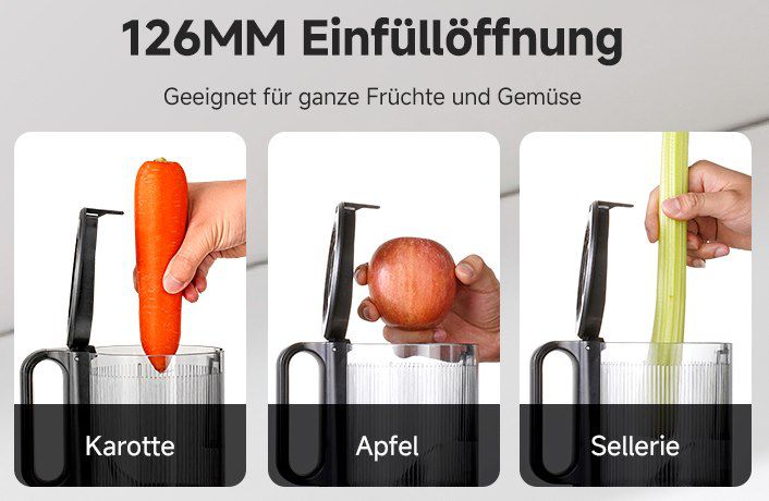 🍌 AMZCHEF Slow Juicer mit 126mm Breite für 69,29€ (statt 110€)