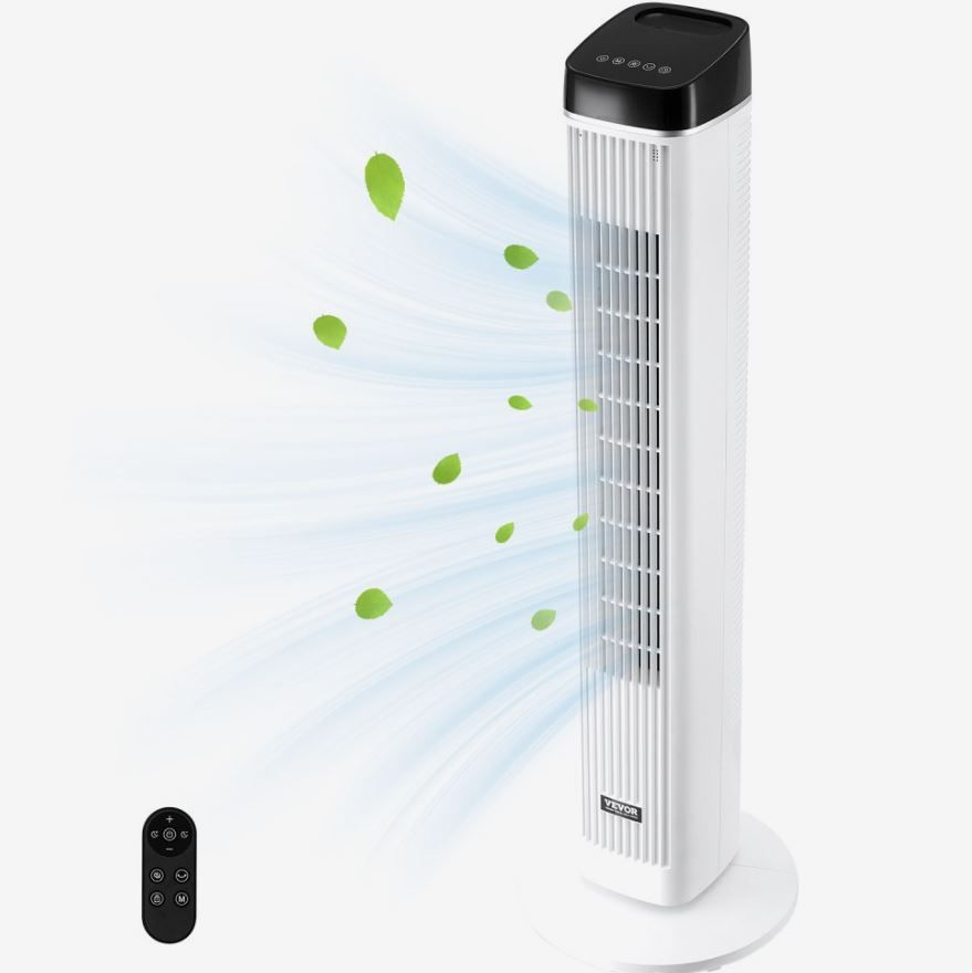 VEVOR 60W Turmventilator mit Timer und Fernbedienung für 36€ (statt 61€)