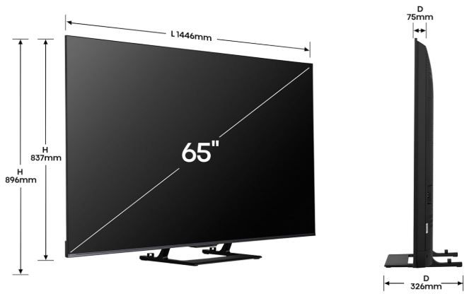 Hisense 65U7Q Fernseher 65 Zoll UHD TV für 799€ (statt 871€)