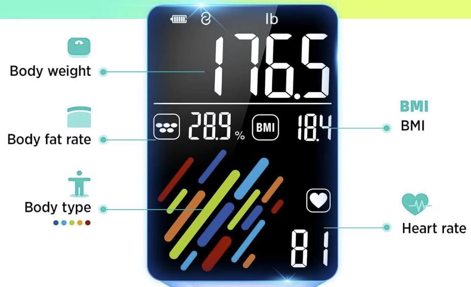 RunSTAR Körperfettwaage für 15 Körperwerte: BMI, Herzfrequenz.. für 33,99€ (statt 40€)