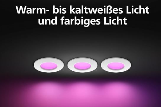 Philips Hue Smart Slim Einbauleuchte 3er Pack für 164,99€ (statt 195€)