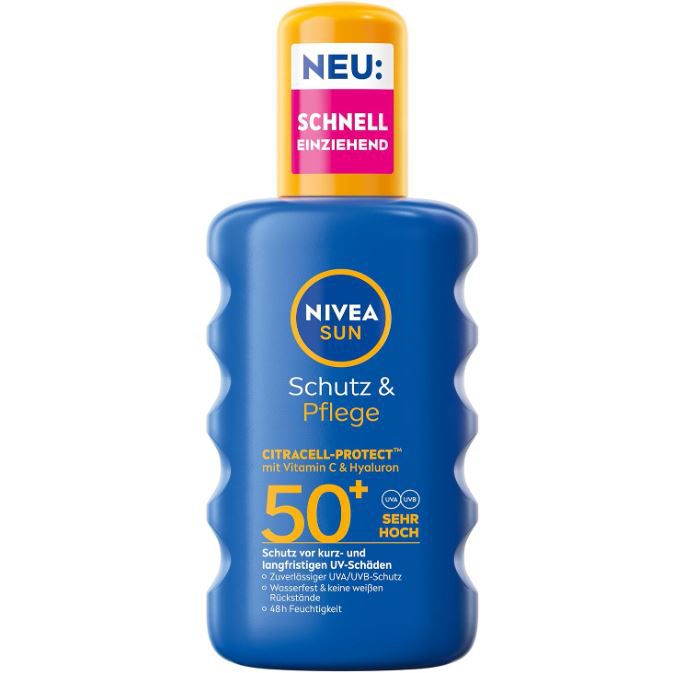 ☀️ NIVEA SUN Schutz & Pflege Sonnenspray LSF 50+ für 7,60€ (statt 10€)