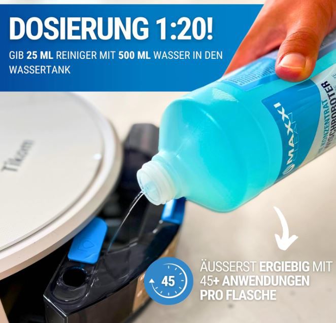 💧 750ml Maxxi Clean Bodenreiniger Konzentrat (1:20) für Wischroboter ab 6,64€ (statt 12€)