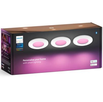Philips Hue Smart Slim Einbauleuchte 3er Pack für 164,99€ (statt 195€)