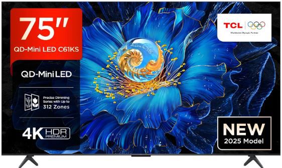 TCL 75C61KS 75 Zoll QD Mini LED TV für 699€ (statt 799€)