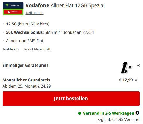 📱 Samsung Galaxy A56 5G 256GB +12GB Vodafone Allnet für 12,99€ mtl. +50€ Bonus