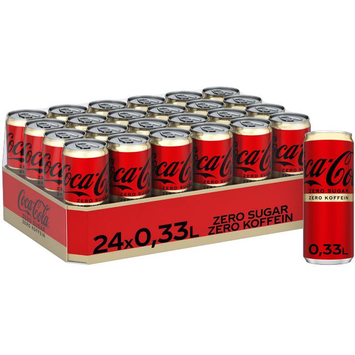 24x Coca-Cola Zero Sugar Zero Koffein 330ml für 16,14€ (statt 24€)