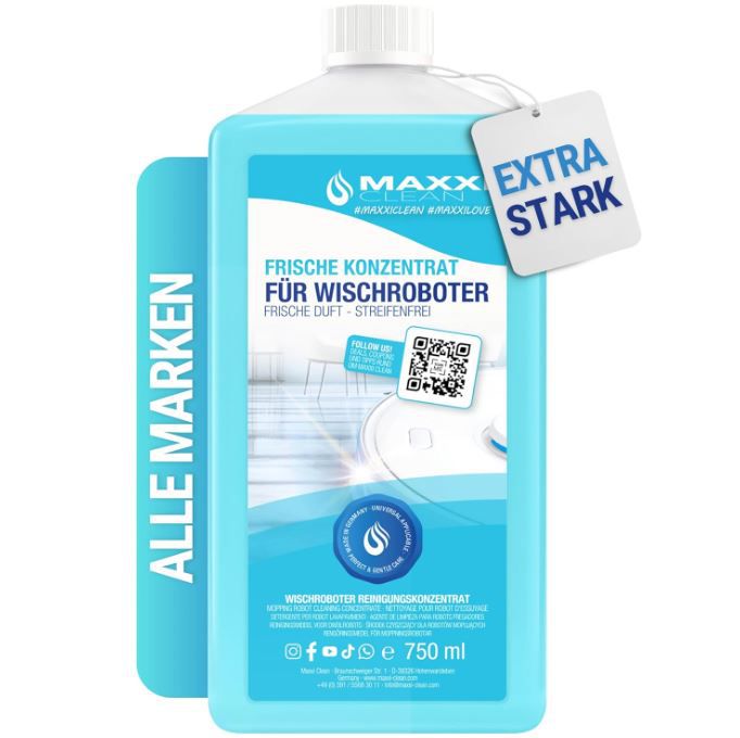 💧 750ml Maxxi Clean Bodenreiniger Konzentrat (1:20) für Wischroboter ab 6,64€ (statt 12€)