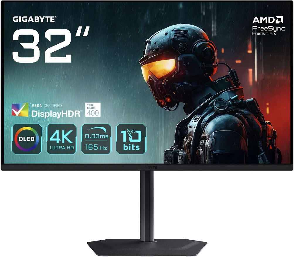 Gigabyte MO32U OLED 32 Zoll UHD Gaming Monitor, 0,03ms, 165 Hz für 621,84€ (statt 736€)