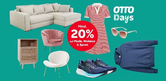 🔥 OTTO Days mit mind. 20% Extra Rabatt auf Möbel, Haushaltsgeräte, Mode & mehr