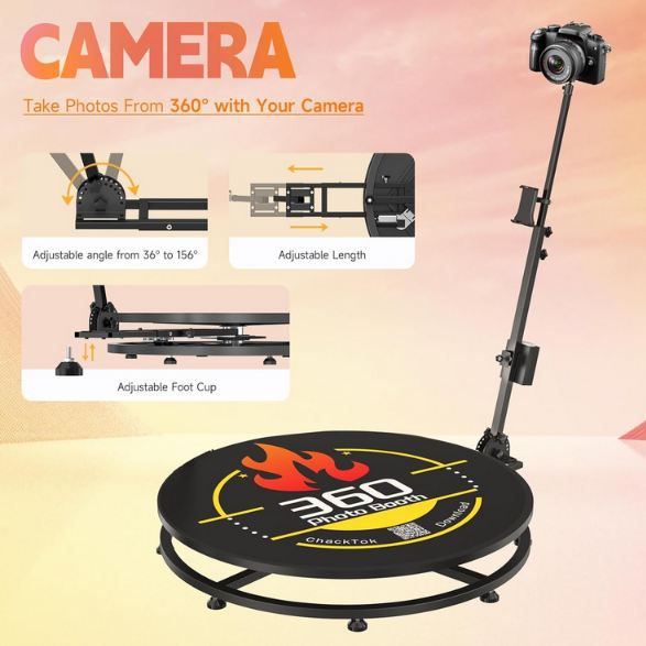 📷 Jaszdot 360 Photo Booth für 2 3 Personen inkl. Transportkoffer für 569,40€ (statt 949€)