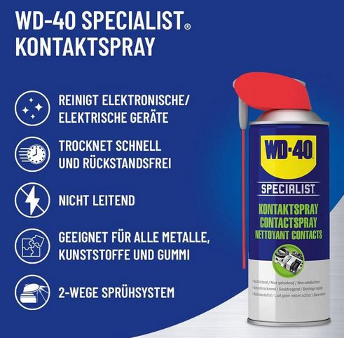 🖥️ WD 40 Specialist Kontaktspray, 300 ml ab 9€ (statt 12€)