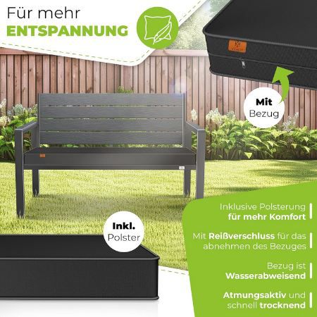 🏡 Kesser 2 Sitzer Gartenbank mit Kissen für 126,80€ (statt 150€)
