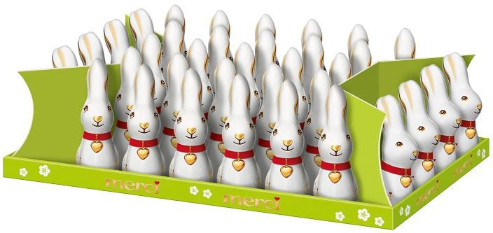 🍫 35 Stück (!) Merci Hase aus Vollmilch Schokolade, je 120g für 61,20€ (statt 102€)