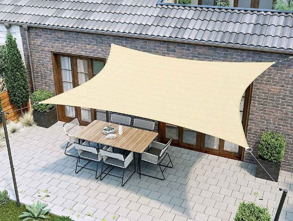 ☀️ Songmics Sonnensegel mit Halterung, 3 x 4m für 22,99€ (statt 34€)
