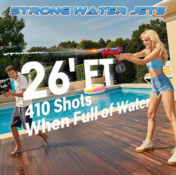 💧 Fygurso Elektrische Wasserpistole mit LED Licht für 12,74€ (statt 25€)
