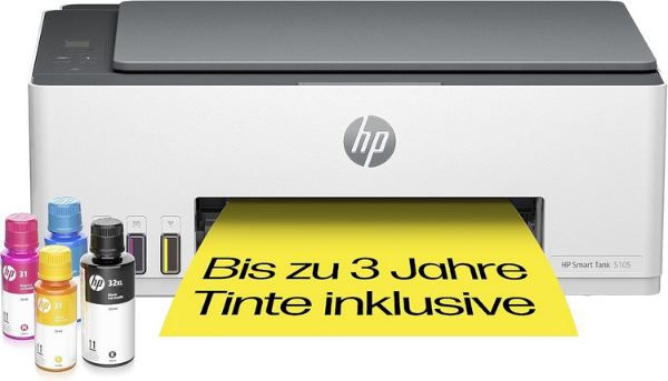 🖨️ HP Smart Tank 5105 3 in 1 Multifunktionsdrucker für 112,45€ (statt 137€)