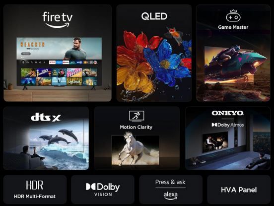 📺 TCL 55T6C 55 4K QLED HDR Fire TV mit Dolby Vision & Atmos, HDR10+ für 379€ (statt 419€)
