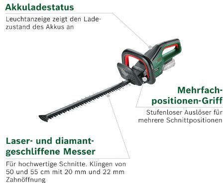 🏡 Bosch UniversalHedgeCut 18V 50 Akku Heckenschere + Handschuhe für 96€ (statt 131€)