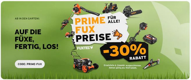 🔥 Fuxtec: 30% Rabatt auf ALLES   z.B. FX CTB800 Bollerwagen für 186€ (statt 259€)