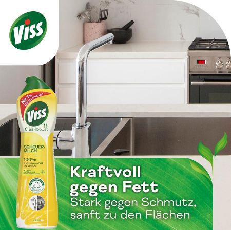 🧼 4 x Viss Scheuermilch Citrus, 500 ml ab 5,36€ (statt 8€)