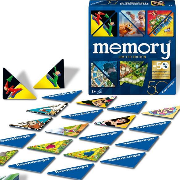 Ravensburger 22463   Blaues Dreieck Memory 50 Jahre Edition für 9€ (statt 16€)