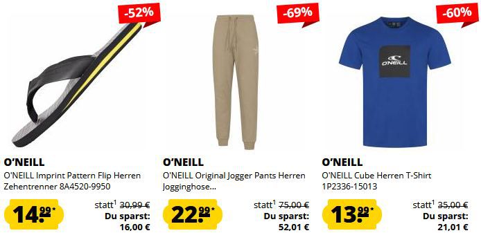 👕 Sportspar: ONeill Summer Sale ab 9,99€ + 5€ Gutschein ab 60€