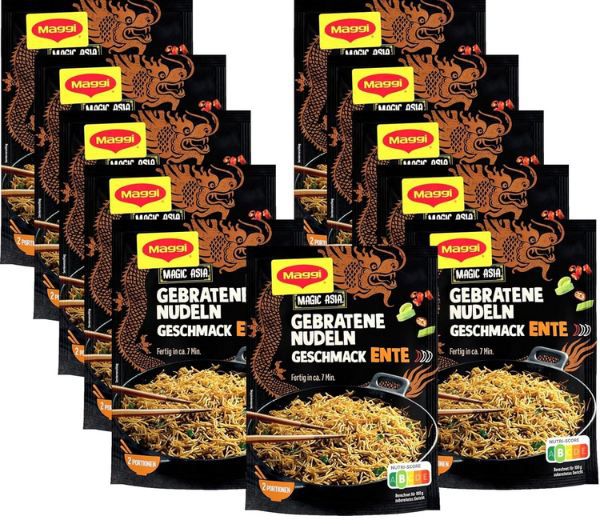 🍜 11er Pack Maggi Magic Asia Gebratene Nudeln Ente ab 13€ (statt 16€)