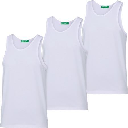 🎽 3er Pack Benetton Trägershirts in 3 Farben für je 34,99€ (statt 50€)