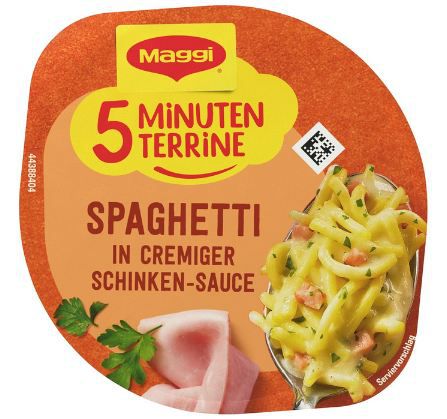 🍝 8er Pack Maggi 5 Minuten Terrine Spaghetti mit Schinkensauce für 9,45€ (statt 12€)