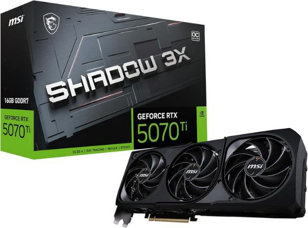 🖥️ MSI GeForce RTX 5070 Ti 16G Shadow 3X OC für 884€ (statt 940€)