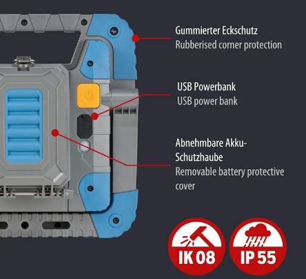 🔥 Brennenstuhl Professional BS 5000 MH Hybrid Akku LED Baustrahler für 44,99€ (statt 85€)