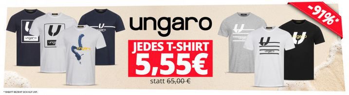 👕 SportSpar: Ungaro T Shirt Sale   Jedes T Shirt nur 5,55€ zzgl. Versand