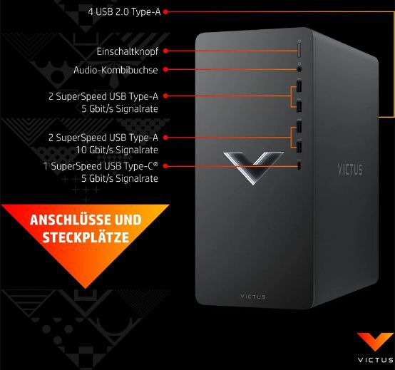🖥️ Victus by HP 15L Gaming PC mit RTX 4060TI für 806,99€ (statt 1.019€)