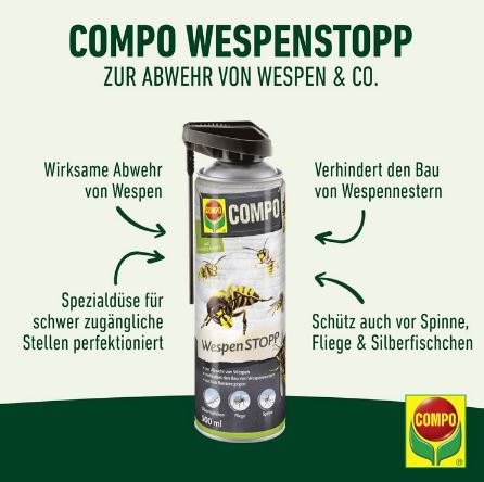 🐝 Compo WespenStopp Wespenspray mit Sprührohr, 500ml für 12,44€ (statt 16€)