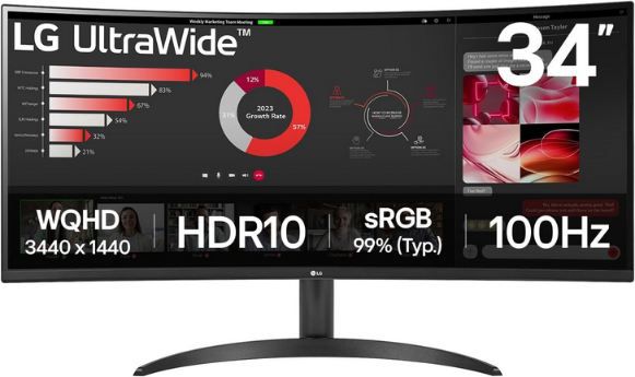 🖥️ LG Electronics 34WR50QK B.AEU UltraWide 34 QHD Monitor für 209,99€ (statt 229€)