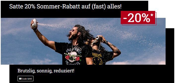 🤘🏻 EMP Sommer Sale + 20% Extra Rabatt auf (fast) ALLES ab 39,99€