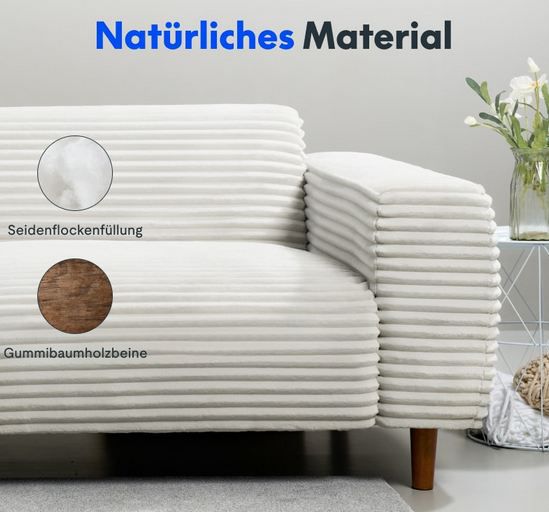 🛋️ Flexispot SF2 2 Sitzer Sofa mit weichem Cordstoff für 399,99€ (statt 600€)