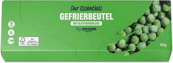 🍛 4 x 15 by Amazon Gefrierbeutel mit Gleitverschluss, 3 Liter ab 6,12€