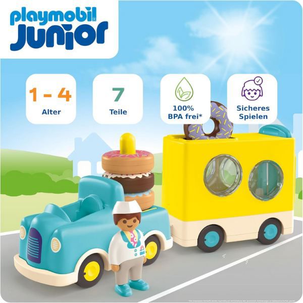 🍩 Playmobil Junior 71702 Verrückter Donut Truck für 15,99€ (statt 22€)