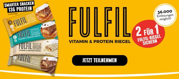 💪 2 FULFIL Riegel kaufen und Einen gratis bekommen