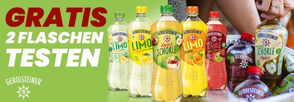 Gerolsteiner Limo & Schorle gratis ausprobieren
