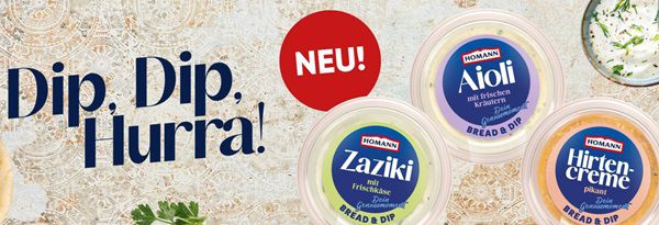 Lokal! Dips der Marke HOMANN gratis ausprobieren